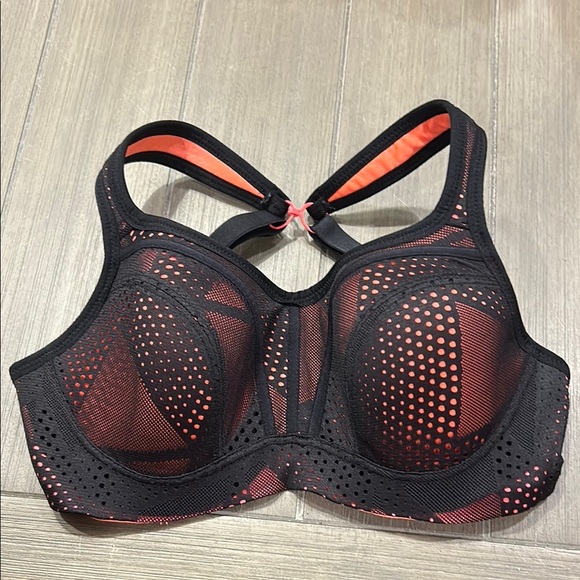 Panache Black & Coral Sport Bra - Picture 3 of 10